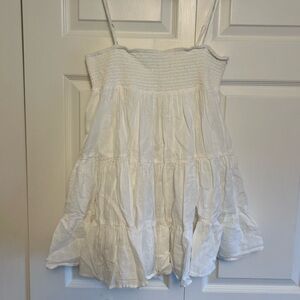 Zara Cream Smocked Textured Top